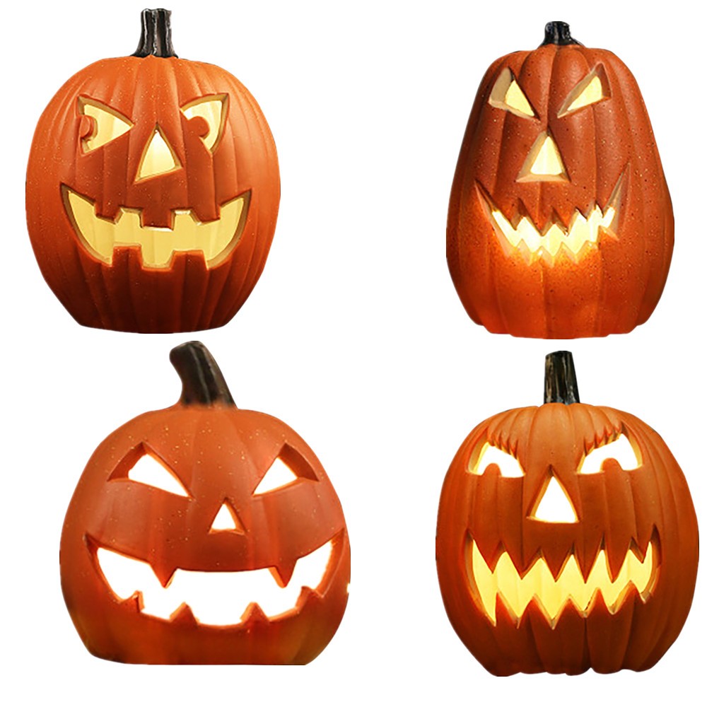 Home Security Yard Sign - Halloween Led Pumpkin Lantern Glowing Pumpkin