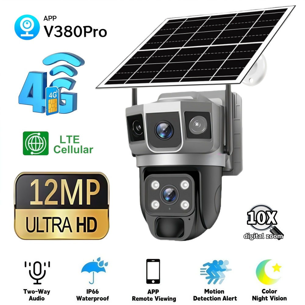 Home Security Lidar - 4G Camera Outdoor Solar Surveillance Camera