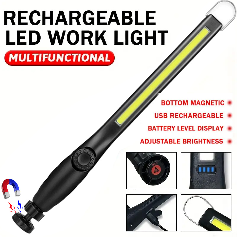Home Security Jobs - USB Rechargeable 700LM LED Work Light，Handheld