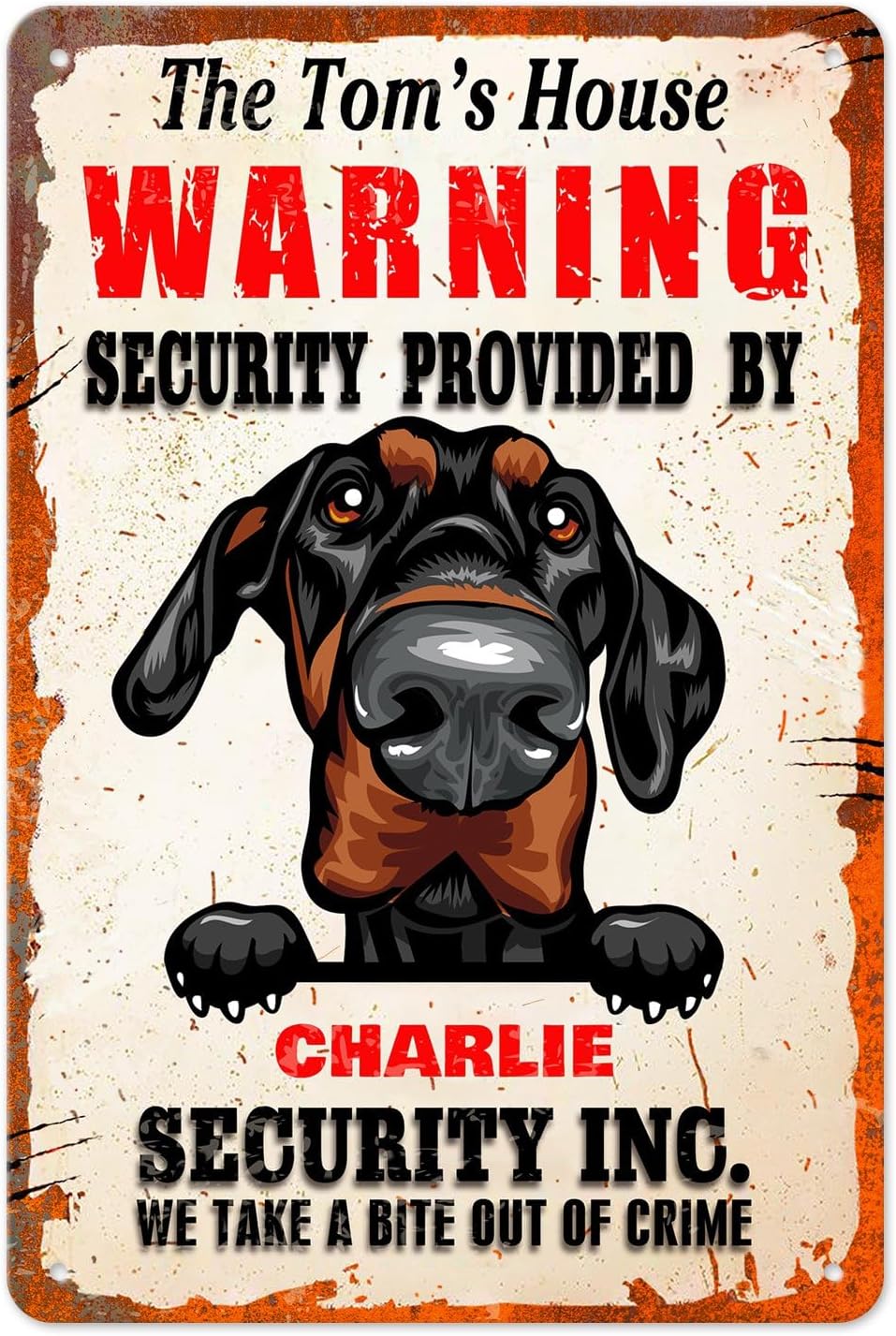 Home Security Providers - Personalized Funny Warning Security Doberman Pinscher