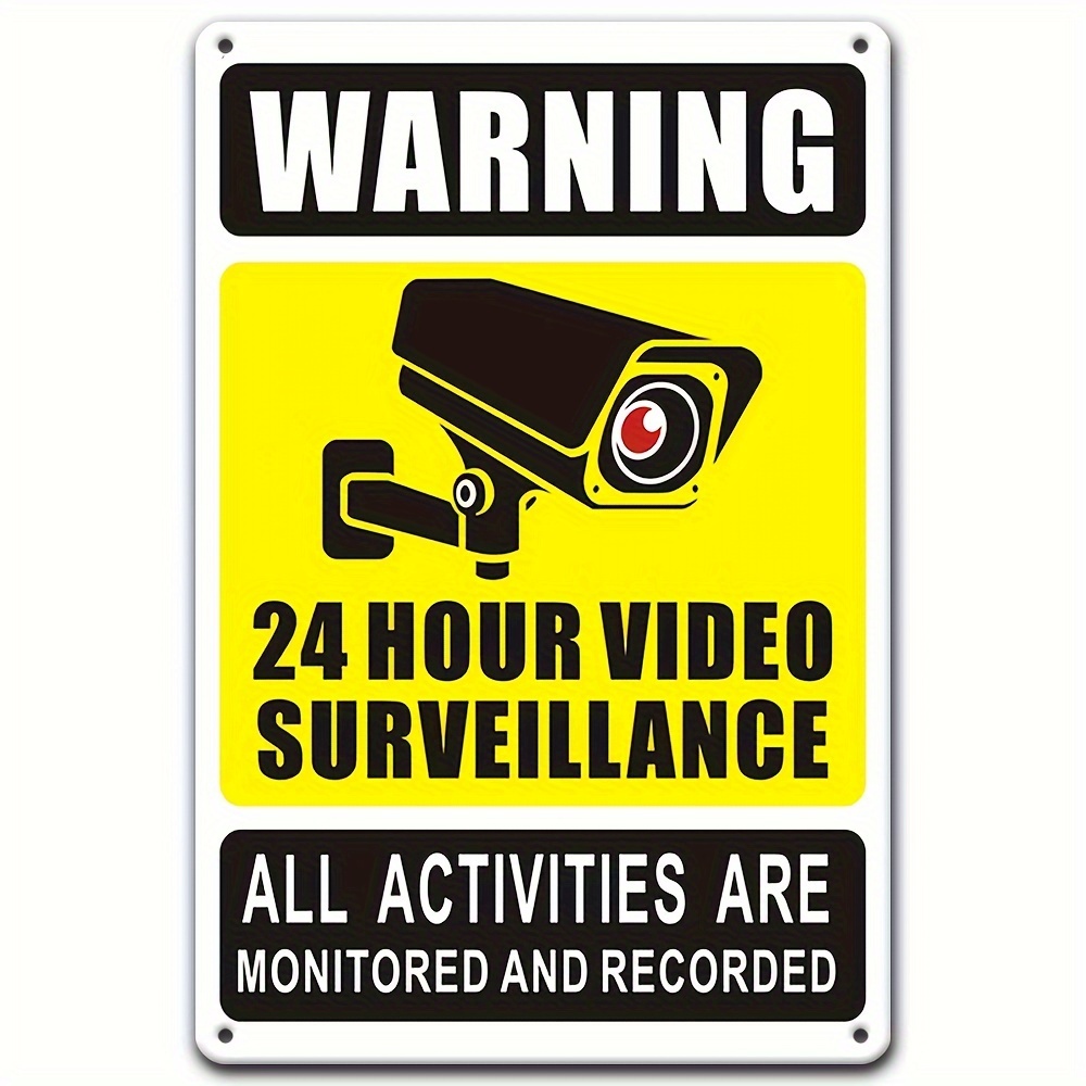 Home Security And Monitoring - 24/7 Video Surveillance Warning Sign -