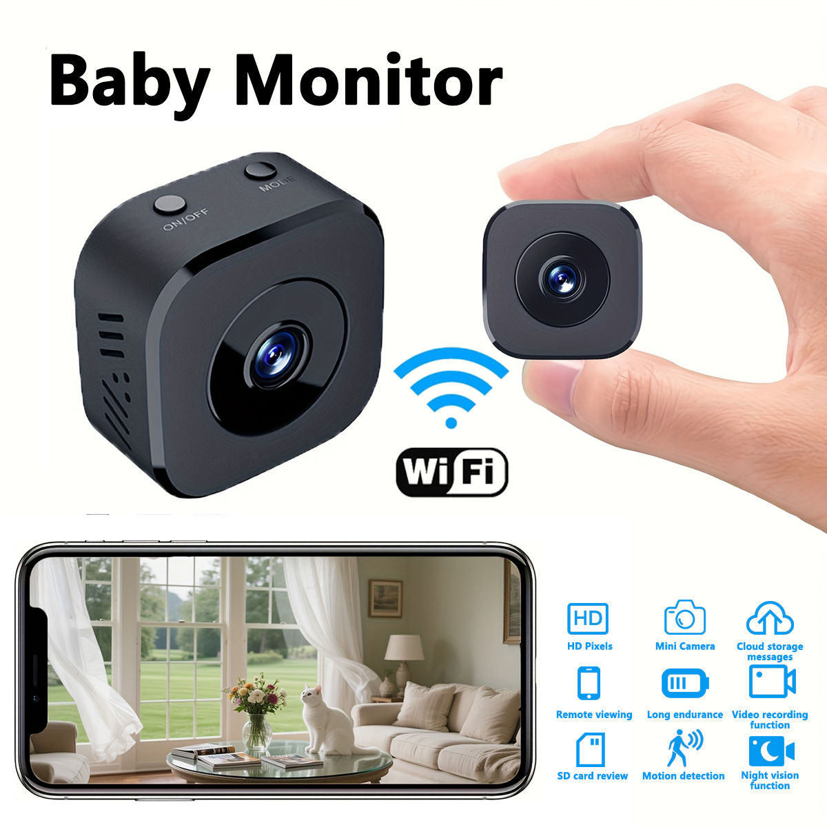 Home Security And Monitoring - 1080P HD Mini WiFi Camera Indoor