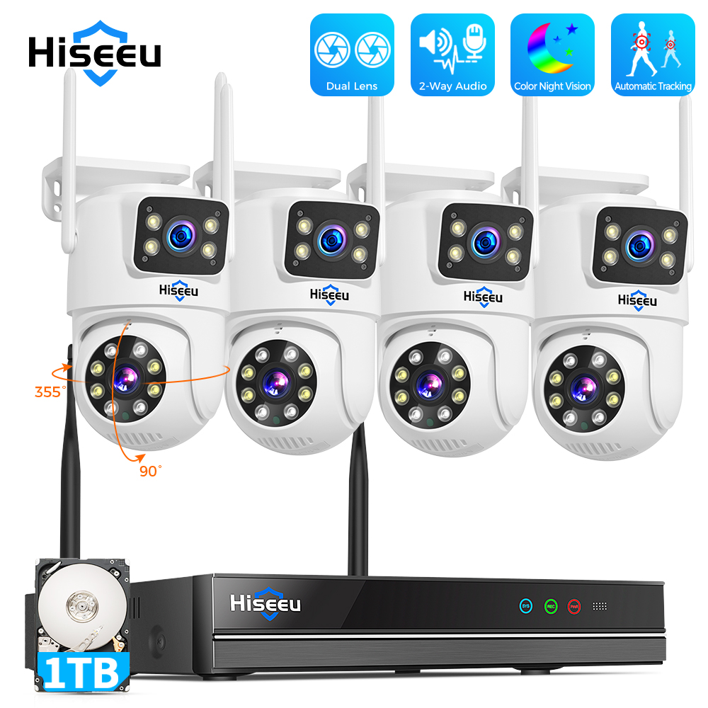 Home Security Premium - Hiseeu 6MP WiFi Dual Lens Camera