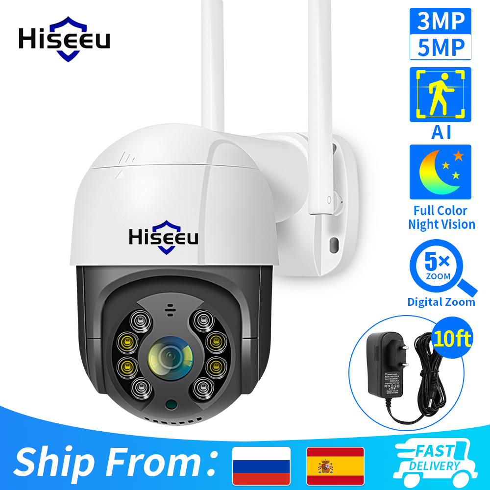 Home Security Ai - Hiseeu 4K 8MP Smart Wifi PTZ