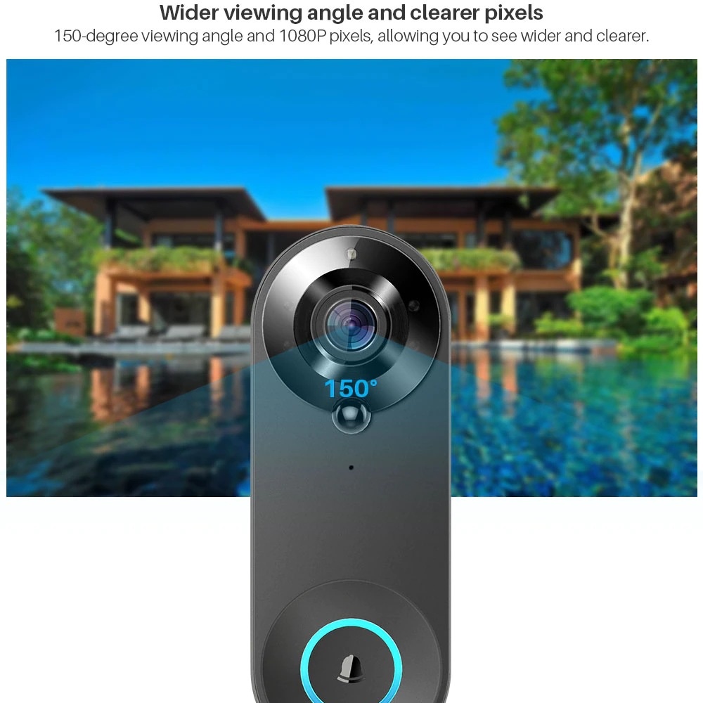 Tuya 1080P Wireless WIFI Doorb - огляд і ціна Home Security Lidar