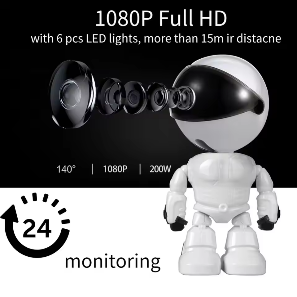 Smart Robot WiFi IP Camera 108 - огляд і ціна Home Security Robots