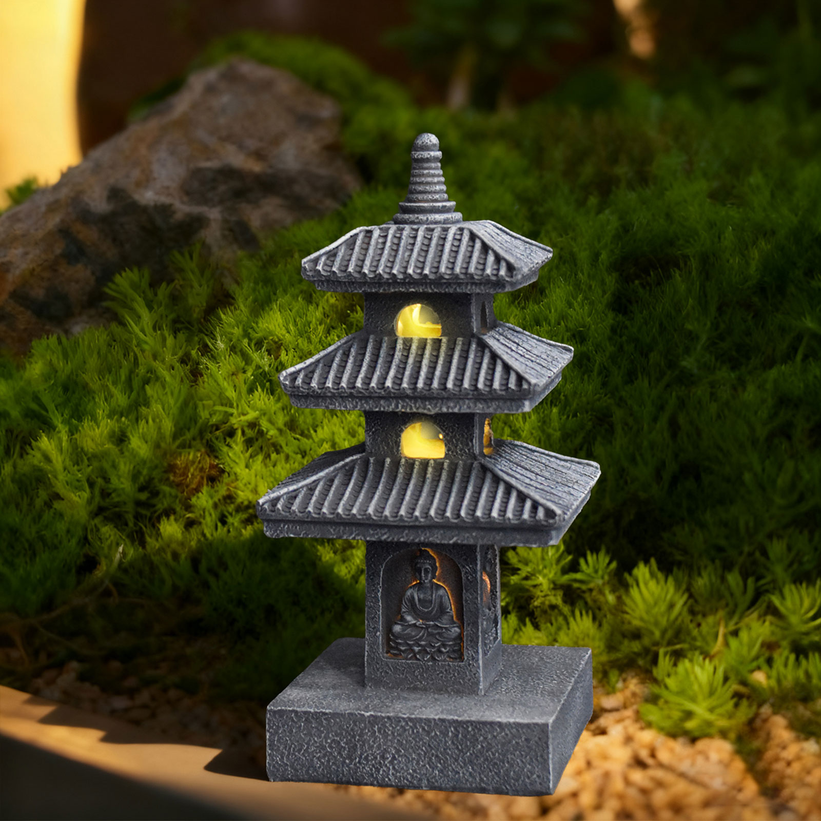 Solar Pagoda Lantern Garden St - огляд і ціна Home Security Yard Sign