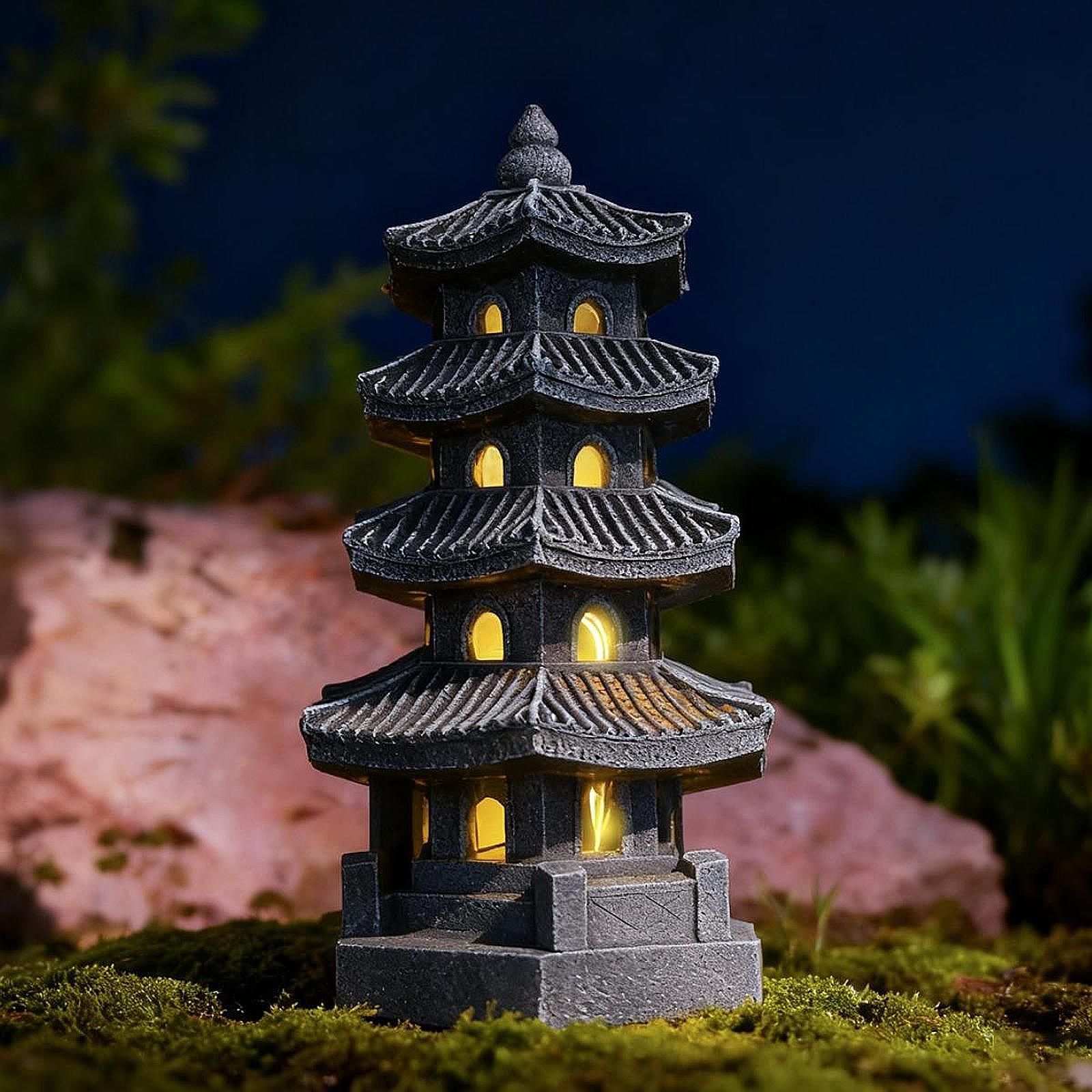 Solar Pagoda Lantern Garden St - огляд і ціна Home Security Yard Sign