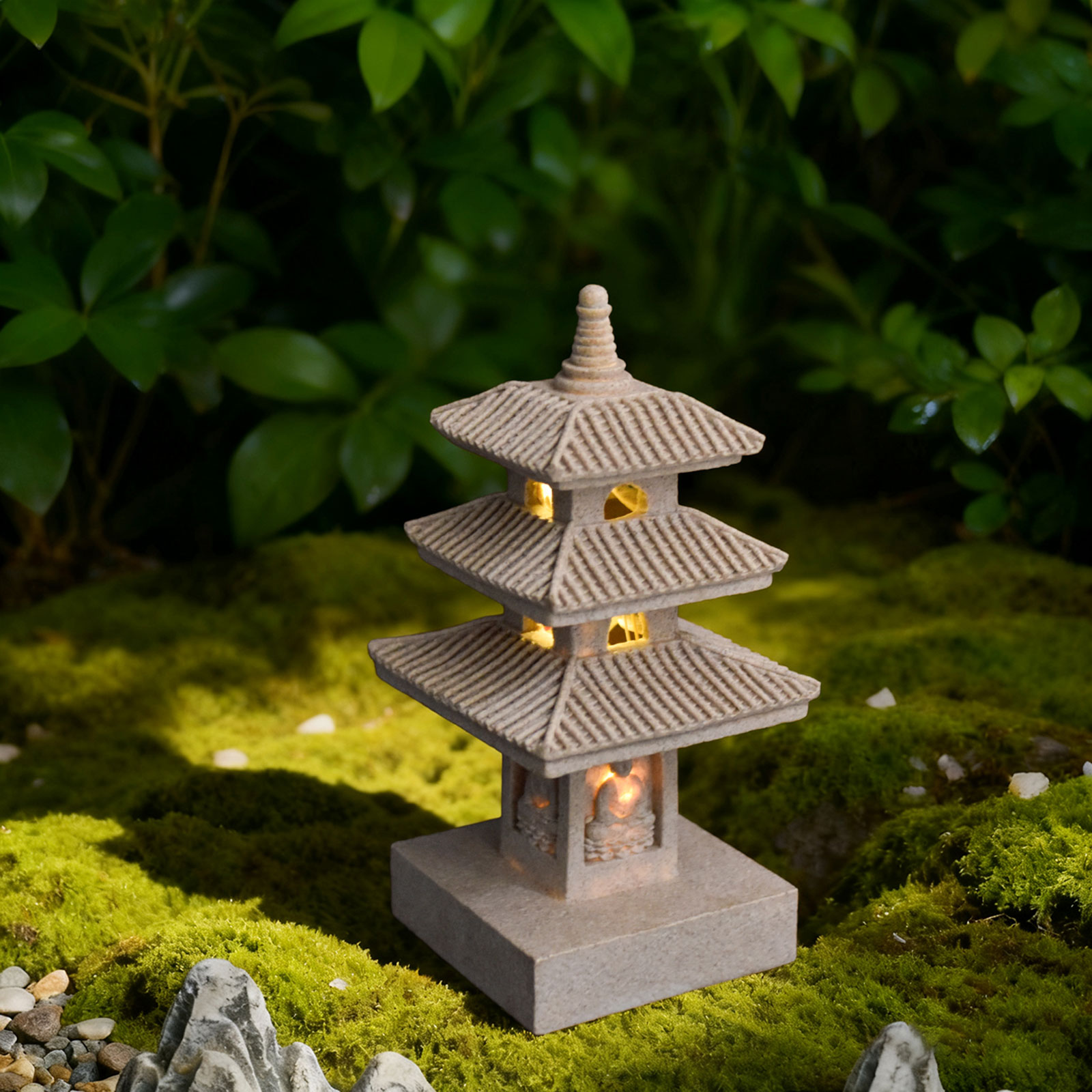 Solar Pagoda Lantern Garden St - огляд і ціна Home Security Yard Sign