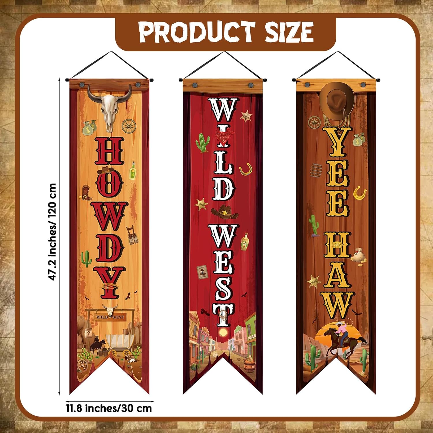 3 Pcs Western Party Decoration - огляд і ціна Home Security Yard Sign