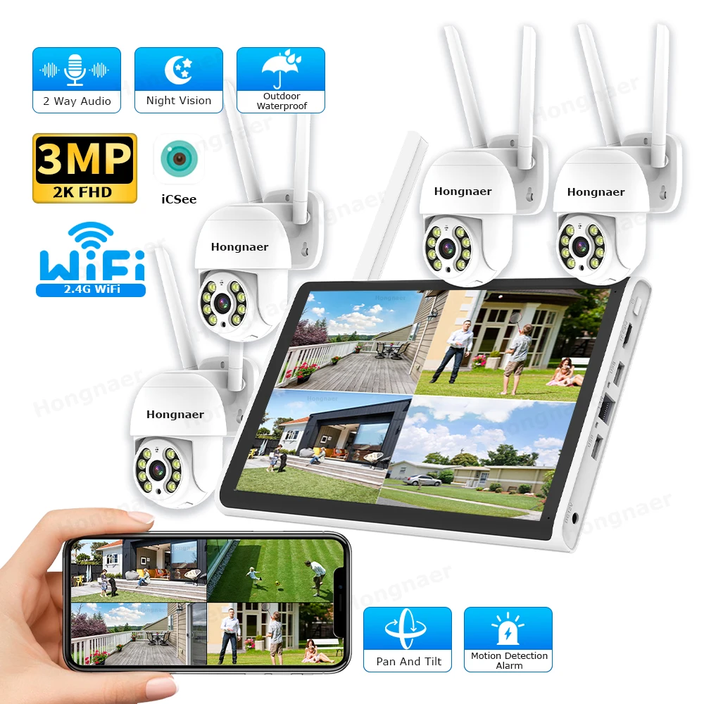2026 Hongnaer 3MP 4 Channel Wi - огляд і ціна Home Security Nvr