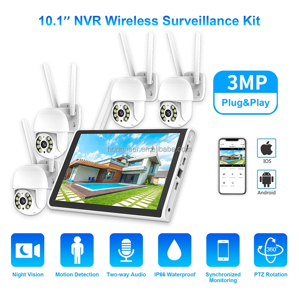 2026 Hongnaer 3MP 4 Channel Wi - огляд і ціна Home Security Nvr