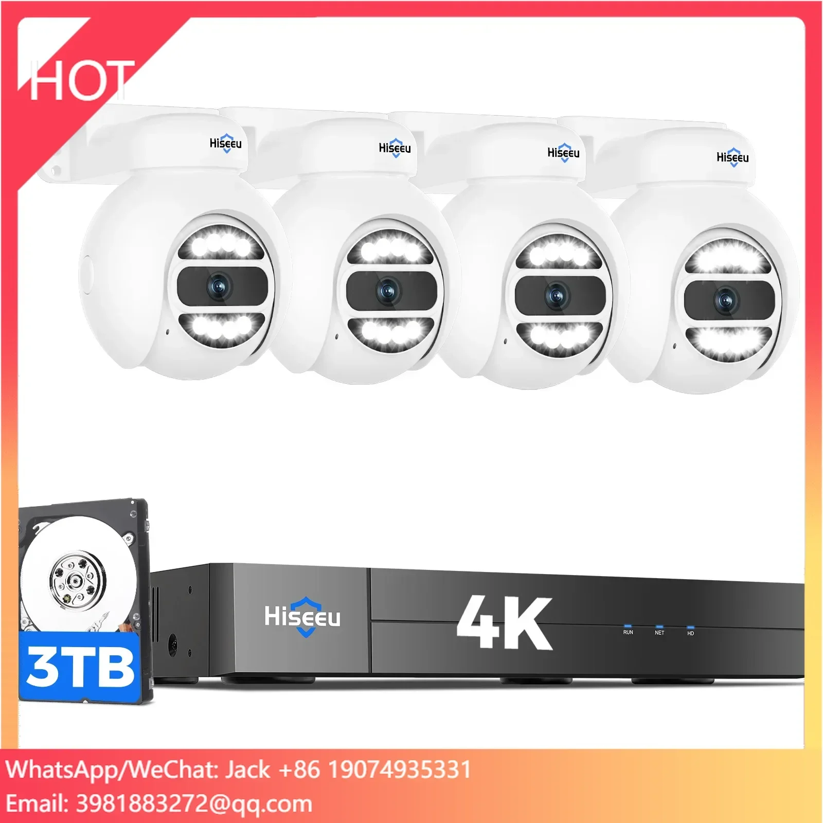 Hiseeu Automatic Tracking 5mp  - огляд і ціна Home Security Nvr