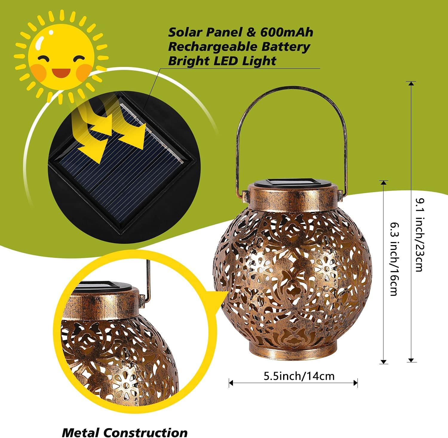 1-6PCS Moroccan Solar Lanterns - огляд і ціна Home Security Yard Sign