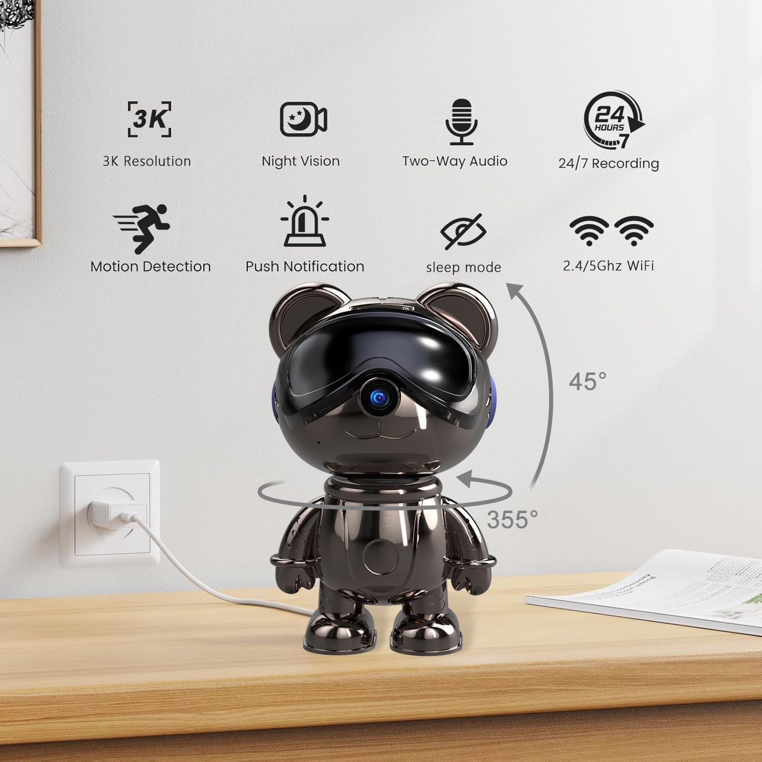 Indoor WiFi Security Camera, 5 - огляд і ціна Home Security Ai