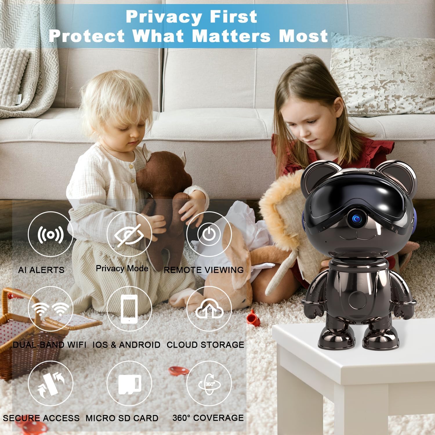 Indoor WiFi Security Camera, 5 - огляд і ціна Home Security Ai
