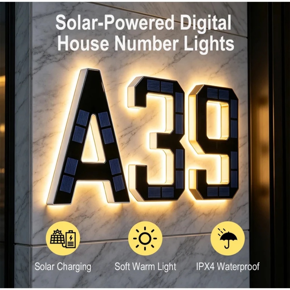 Waterproof Solar House Number  - огляд і ціна Home Security Yard Sign