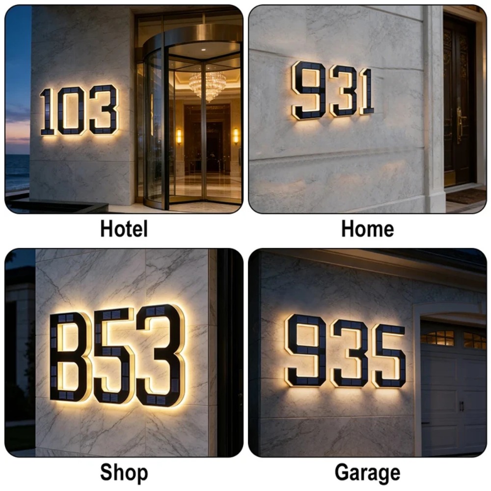 Waterproof Solar House Number  - огляд і ціна Home Security Yard Sign