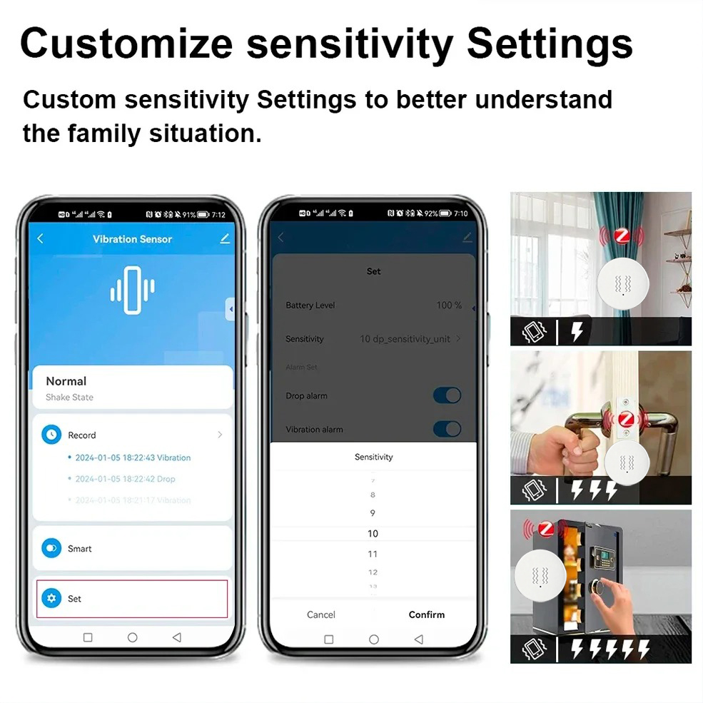 Tuya ZigBee Smart Vibration &  - огляд і ціна Home Security And Monitoring