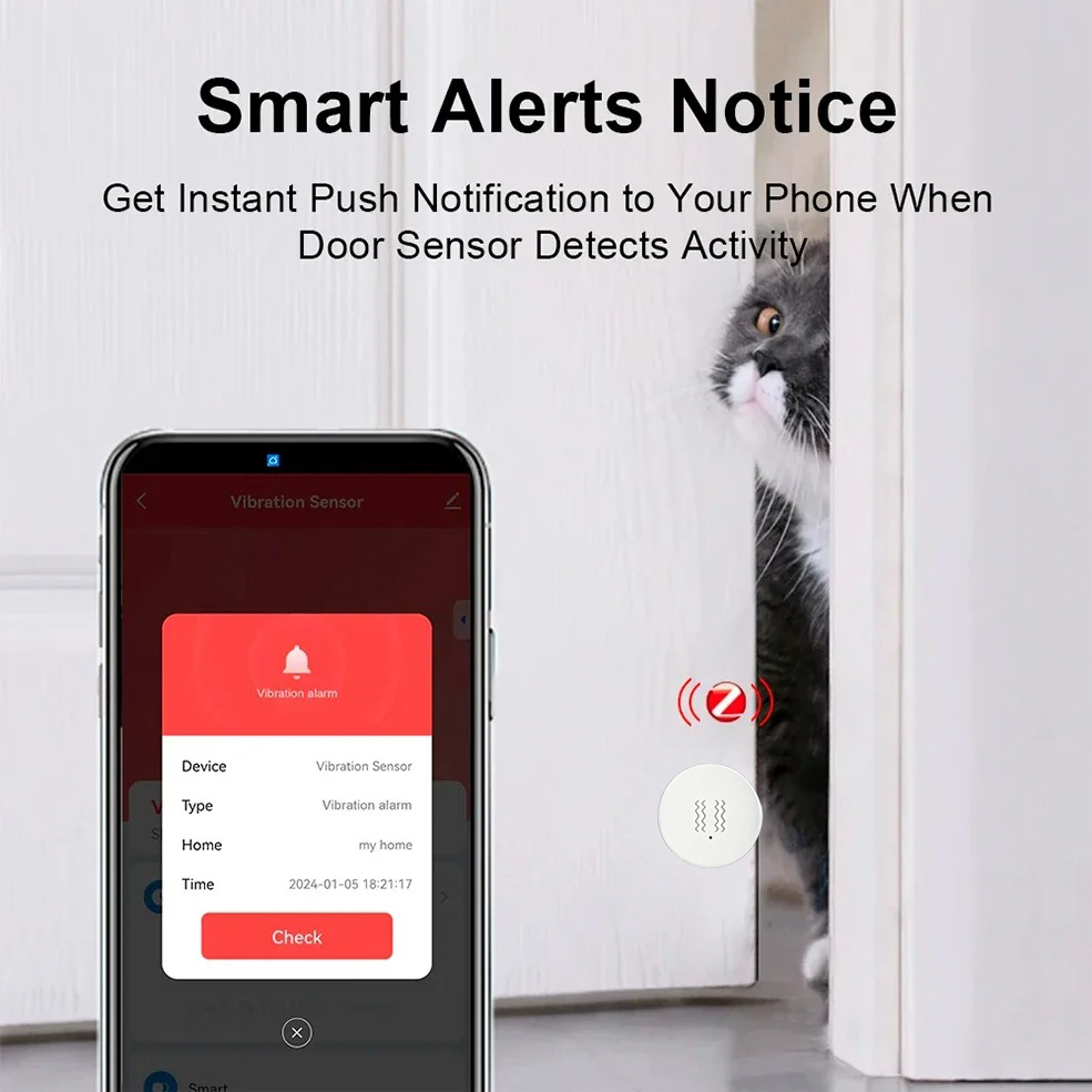 Tuya ZigBee Smart Vibration &  - огляд і ціна Home Security And Monitoring