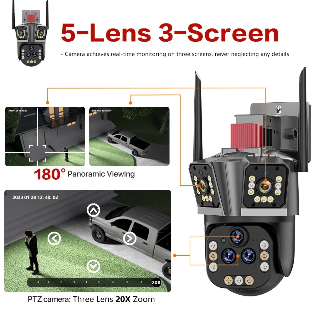 10K 20MP PTZ Camera Five Lens  - огляд і ціна Home Security Ai