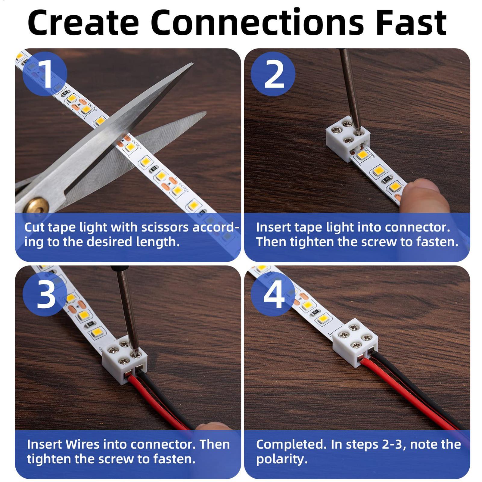 LED strip connectors 8mm solde - огляд і ціна Home Security Providers