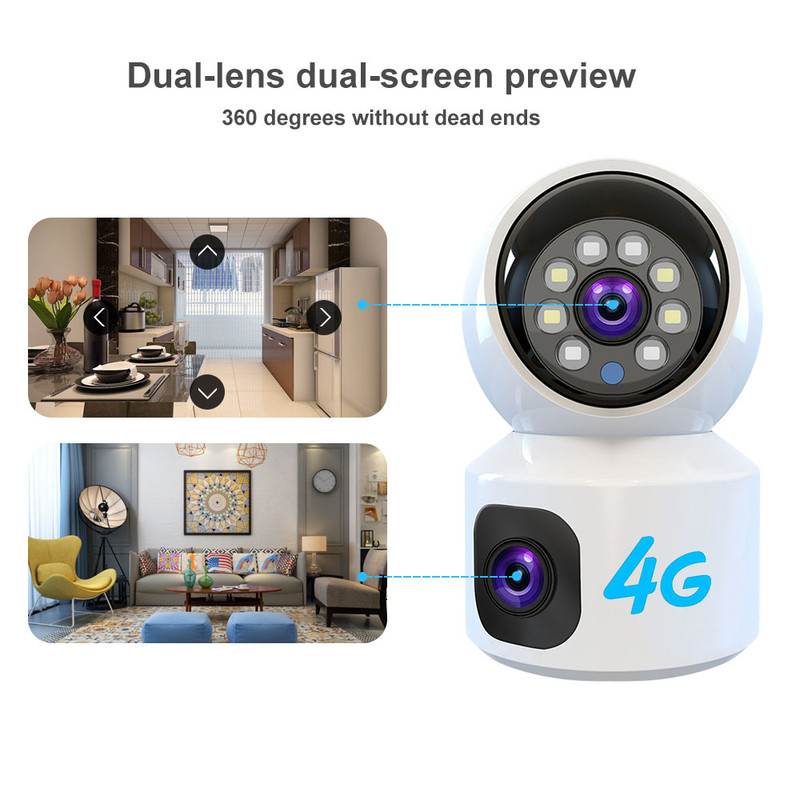 Dual Lens 6MP HD WiFi 4G PTZ C - огляд і ціна Home Security Robots