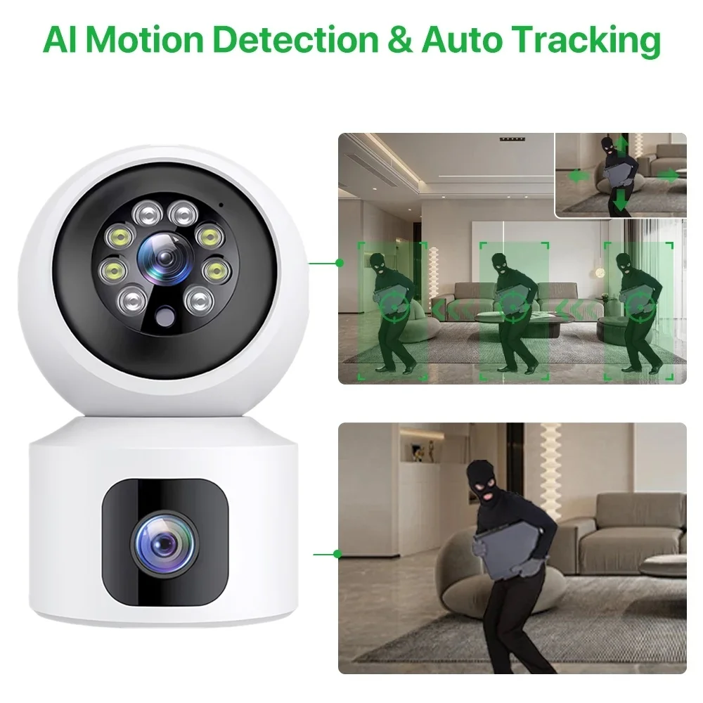 Dual Lens 6MP HD WiFi 4G PTZ C - огляд і ціна Home Security Robots
