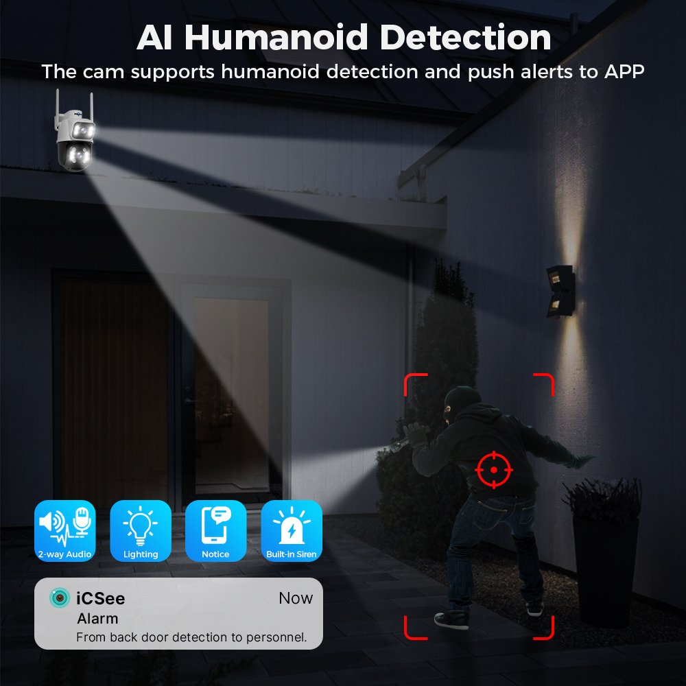 Hiseeu 4K 8MP Dual Lens Wifi S - огляд і ціна Home Security Ai